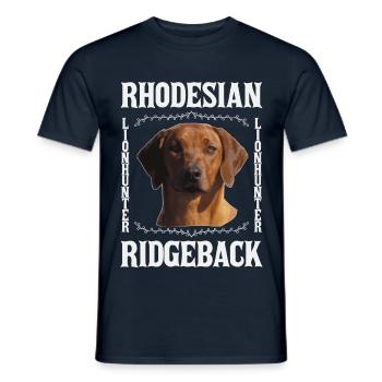 Rhodesian Ridgeback Lionhunter - Men's T-Shirt - navy - Front - AI Model Male 178 light (178cm)