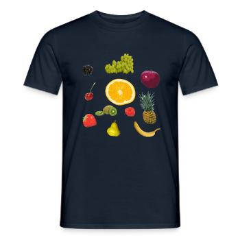 Früchte - Männer T-Shirt - Navy - Vorne - AI Model Male 178 light (178cm)