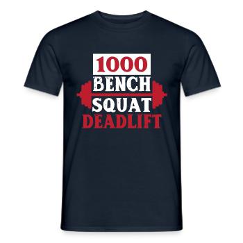 1000 LB Club Bodybuilding Weightlifting - Männer T-Shirt - Navy - Vorne - AI Model Male 178 light (178cm)