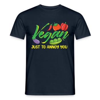 Végétalien Juste pour vous ennuyer Drôle De Végétal Végétal - T-shirt homme - marine - Devant - AI Model Male 178 light (178cm)