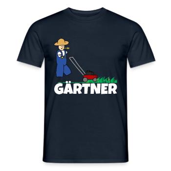 Gärtner Rasen mähen - Männer T-Shirt - Navy - Vorne - AI Model Male 178 light (178cm)