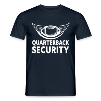 Quarterback Security Offensive Line Lineman - Männer T-Shirt - Navy - Vorne - AI Model Male 178 light (178cm)