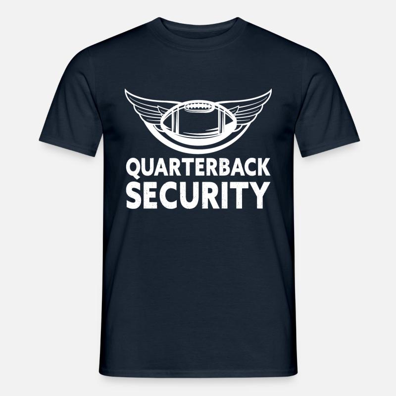 Quarterback Security Offensive Line Lineman - Männer T-Shirt - Navy