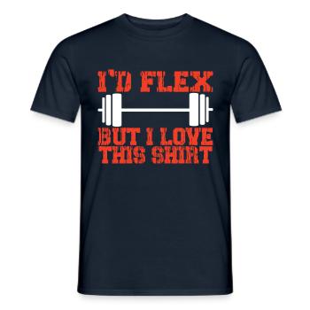 Je flex drôle gym bodybuilder haltérophile - T-shirt homme - marine - Devant - AI Model Male 178 light (178cm)