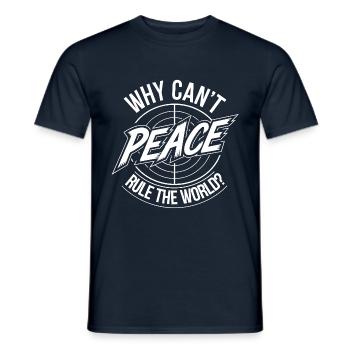 Why not peace for all - Men's T-Shirt - navy - Front - AI Model Male 178 light (178cm)