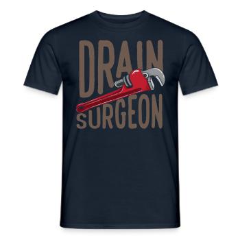Drain Surgeon Funny Plumber - Männer T-Shirt - Navy - Vorne - AI Model Male 178 light (178cm)