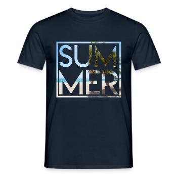 Summer - T-shirt homme - marine - Devant - AI Model Male 178 light (178cm)
