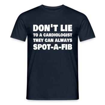 Drôle de cardiologue disant cardiologie infirmière cardiaque cardiologie - T-shirt homme - marine - Devant - AI Model Male 178 light (178cm)