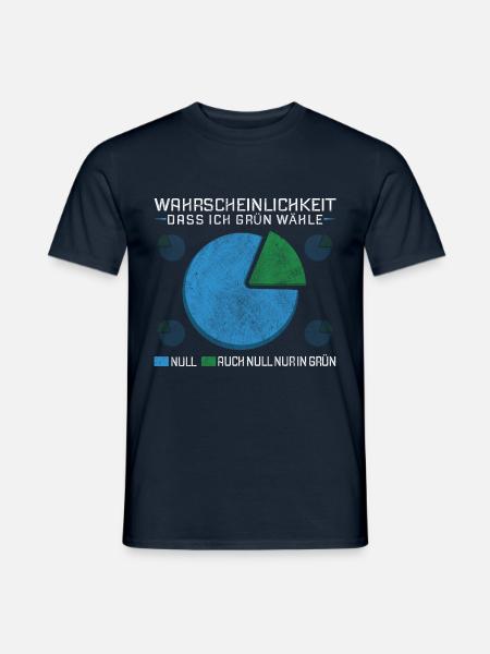 Wahrscheinlichkeit dass ich Grün wähle Null - Männer T-Shirt - Navy