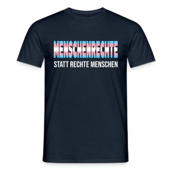 Transgender Menschenrechte Trans Pride - Männer T-Shirt - Navy - Vorne - AI Model Male 178 light (178cm)