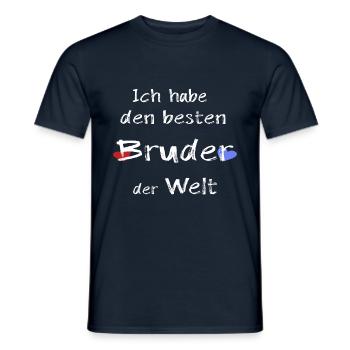Ich habe den besten Bruder der Welt - Männer T-Shirt - Navy - Vorne - AI Model Male 178 light (178cm)