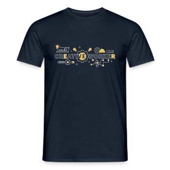 Creative Worker - Männer T-Shirt - Navy - Vorne - AI Model Male 178 light (178cm)