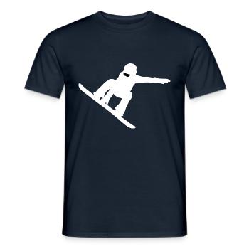 Snowboarder Winter sports - Men's T-Shirt - navy - Front - AI Model Male 178 light (178cm)