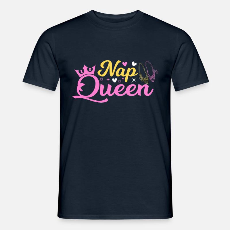 Nap Queen Funny Napping Sleeping - Men's T-shirt - navy