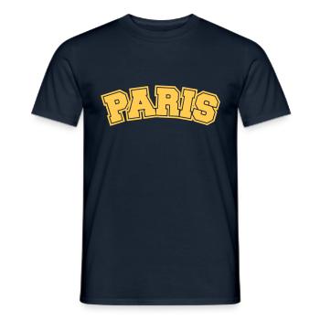 Paris College Bogen x - Männer T-Shirt - Navy - Vorne - AI Model Male 178 light (178cm)