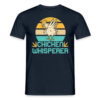 Chicken Whisperer Funny Chicken Farmer - Männer T-Shirt - Navy - Vorne - AI Model Male 178 light (178cm)