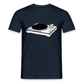 Plattenspieler - Männer T-Shirt - Navy - Vorne - AI Model Male 178 light (178cm)