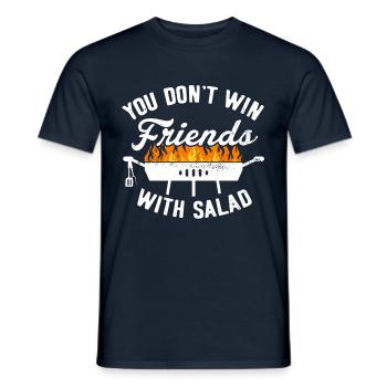 Barbecue Barbecue Griller Barbecue Salade de saison - T-shirt homme - marine - Devant - AI Model Male 178 light (178cm)