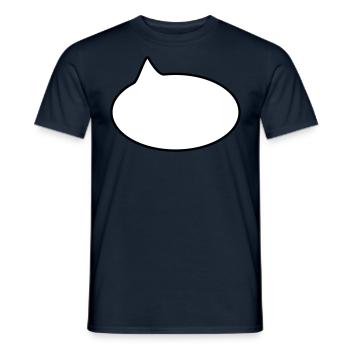 Sprechblase // Comic // Spruch machen // Aussage - Männer T-Shirt - Navy - Vorne - AI Model Male 178 light (178cm)
