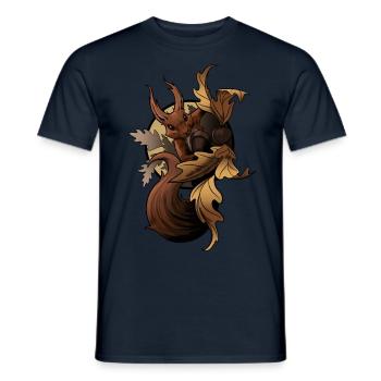Herbstgold - Männer T-Shirt - Navy - Vorne - AI Model Male 178 light (178cm)
