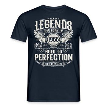 Né en 1966 Legends Cadeau d’anniversaire - T-shirt homme - marine - Devant - AI Model Male 178 light (178cm)