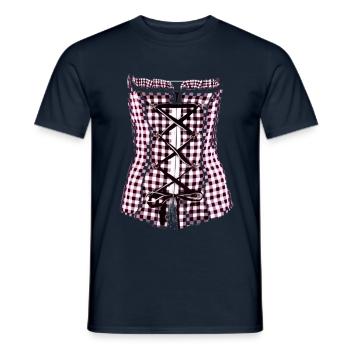 corsage,dirndl,wiesen,frau,kleid - Männer T-Shirt - Navy - Vorne - AI Model Male 178 light (178cm)