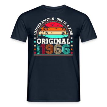 Original August Vintage 1966 Geburtstag Geschenk - Männer T-Shirt - Navy - Vorne - AI Model Male 178 light (178cm)