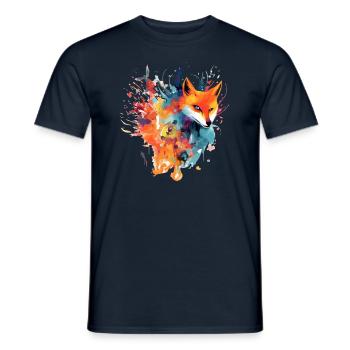 Jou der Phönixfuchs - Männer T-Shirt - Navy - Vorne - AI Model Male 178 light (178cm)