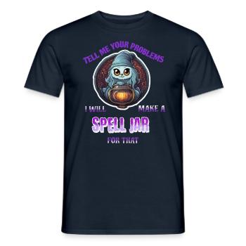 Spell Jar - Men's T-Shirt - navy - Front - AI Model Male 178 light (178cm)