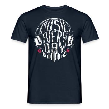 Machen Sie jeden Tag Musik Grafik für Musiker - Männer T-Shirt - Navy - Vorne - AI Model Male 178 light (178cm)