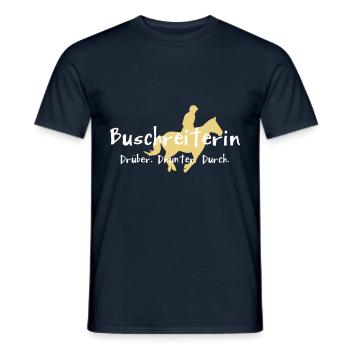 Buschreiterin - Männer T-Shirt - Navy - Vorne - AI Model Male 178 light (178cm)