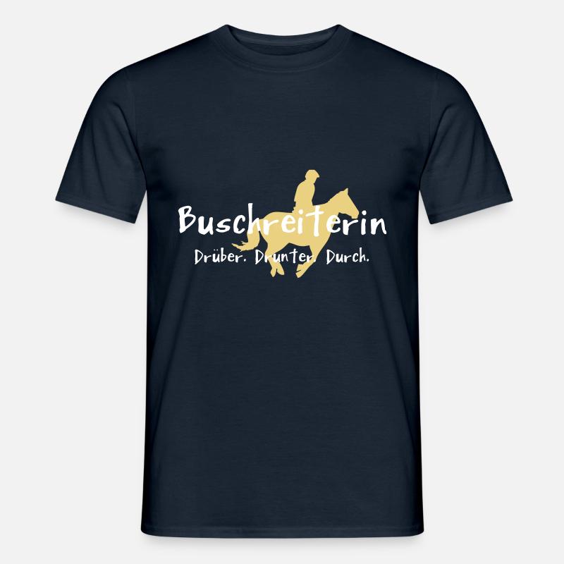 Buschreiterin - Männer T-Shirt - Navy