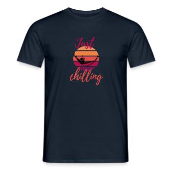 Just chilling - Men's T-Shirt - navy - Front - AI Model Male 178 light (178cm)