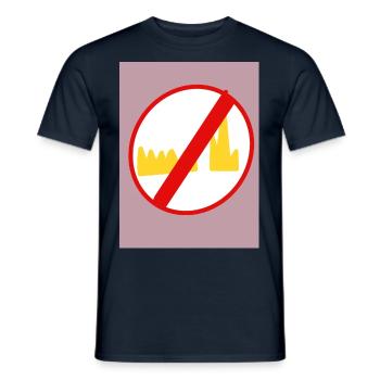 les Couronnes sont interdit . - T-shirt homme - marine - Devant - AI Model Male 178 light (178cm)