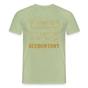 Vintage 1965 Top Notch Accountant - Männer T-Shirt - Sage - Vorne - AI Model Male 178 light (178cm)