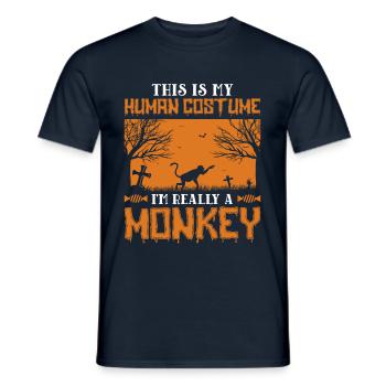 Costume for the lazy: For the whole family - Men's T-Shirt - navy - Front - AI Model Male 178 light (178cm)
