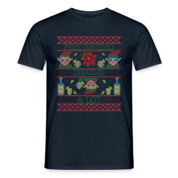 FELIZ NAVIDAD - Men's T-Shirt - navy - Front - AI Model Male 178 light (178cm)