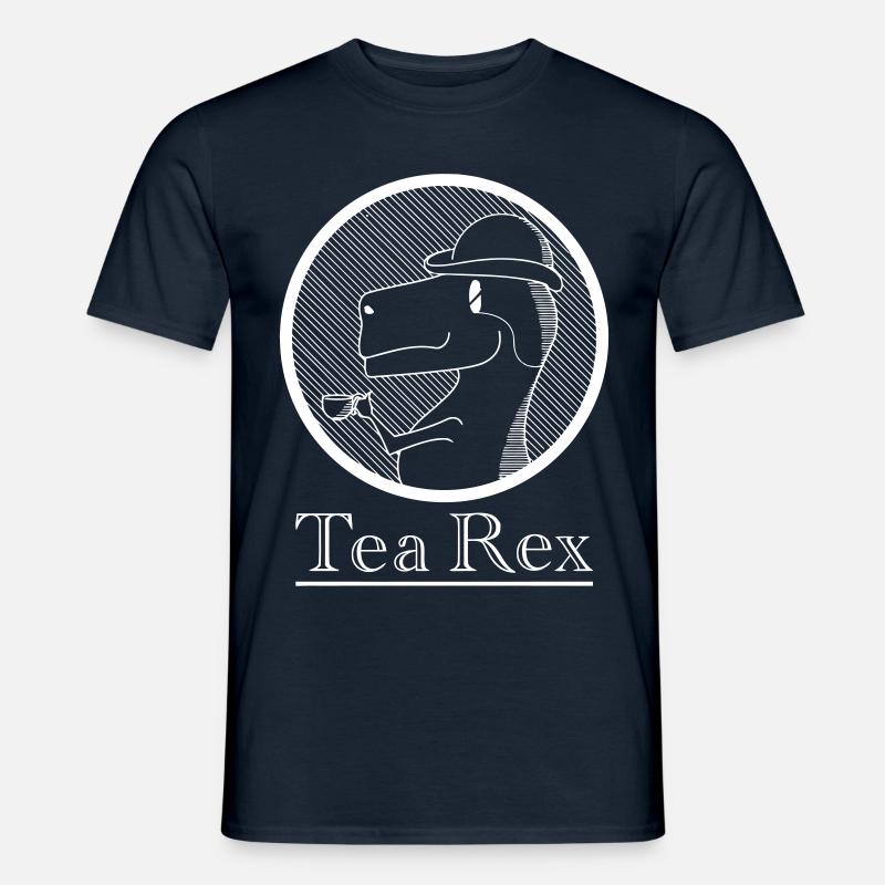 Tea Rex - Männer T-Shirt - Navy