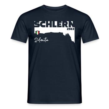 Schlern Sciliar Dolomites Italy South Tyrol Flag - Men's T-Shirt - navy - Front - AI Model Male 178 light (178cm)