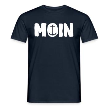 moin Anker Küsten Liebe ... Maritime Bekleidung - Männer T-Shirt - Navy - Vorne - AI Model Male 178 light (178cm)
