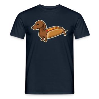 Hot Dog Dog - Männer T-Shirt - Navy - Vorne - AI Model Male 178 light (178cm)
