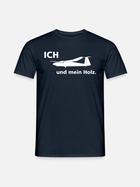 Holz Pirat Segelflugzeug - Männer T-Shirt - Navy