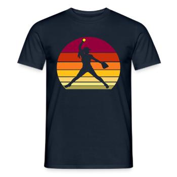 Baseball softball sport - T-shirt homme - marine - Devant - AI Model Male 178 light (178cm)