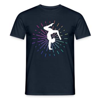 Gymnastics gymnastics gymnastics sport saying gymnast - Men's T-Shirt - navy - Front - AI Model Male 178 light (178cm)