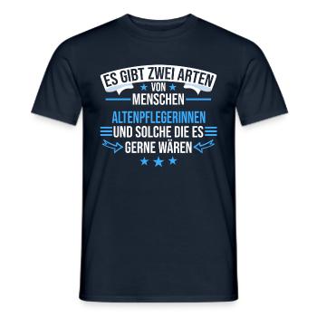 Altenpflegerin Pflegerin Beruf Spruch Altenpflege - Männer T-Shirt - Navy - Vorne - AI Model Male 178 light (178cm)