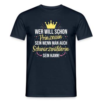 Schwarzwald Schwarzwälder Heimat Spruch - Männer T-Shirt - Navy - Vorne - AI Model Male 178 light (178cm)