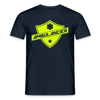 blason ambulancier - Männer T-Shirt - Navy - Vorne - AI Model Male 178 light (178cm)