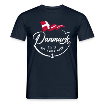 DANMARK - My second home - w - Men's T-Shirt - navy - Front - AI Model Male 178 light (178cm)