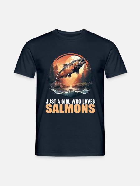 Salmon Salmon - Men's T-Shirt - navy