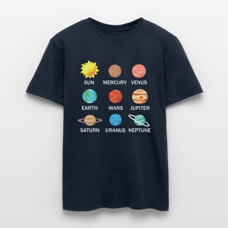 Solar system planets outer space science Men’s T-shirt